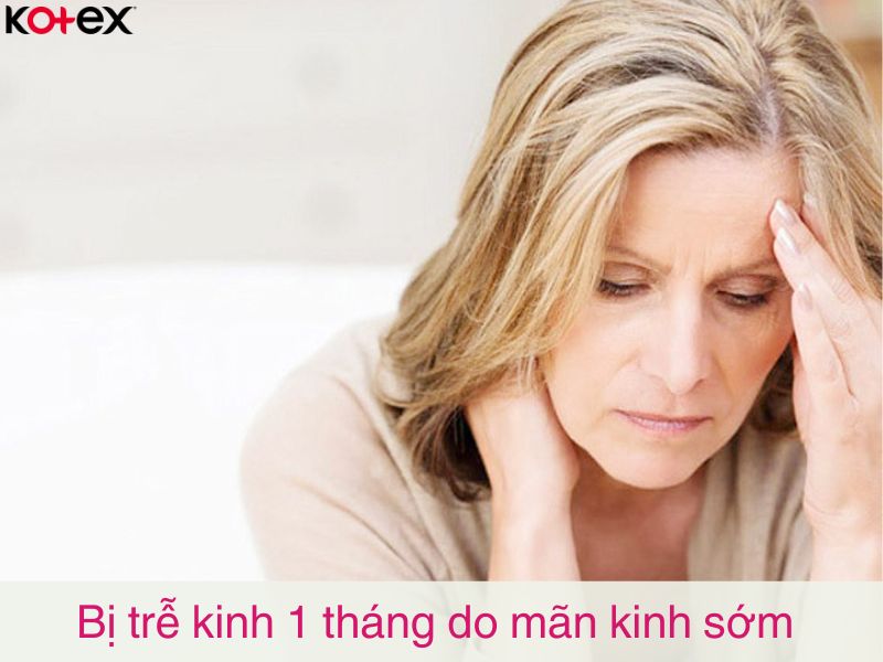 Trễ kinh 1 tháng do mãn kinh