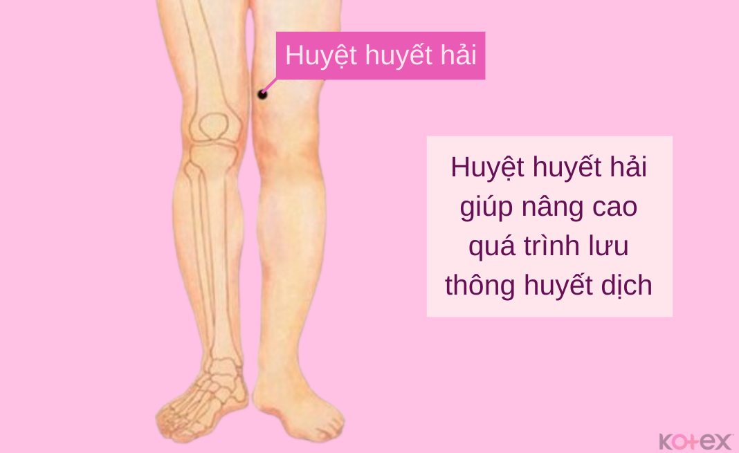 Huyệt huyết hải giúp nâng cao quá trình lưu thông huyết dịch