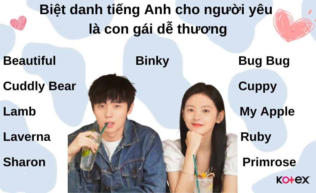 Biệt danh tiếng Anh cho người yêu là con gái đáng yêu