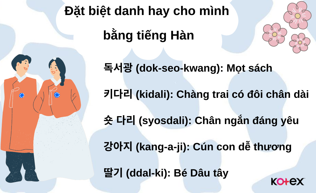 Biệt danh hay cho mình bằng tiếng Hàn