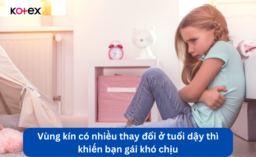 Vùng kín có nhiều thay đổi ở tuổi dậy thì khiến bạn gái khó chịu