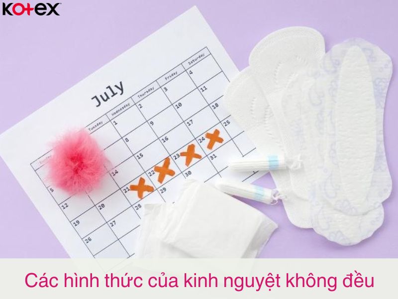 Các hình thức của kinh nguyệt không đều