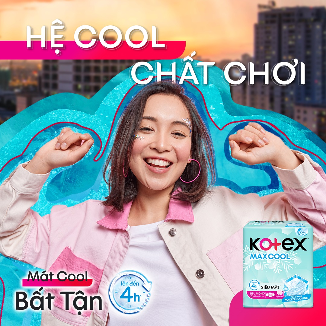 Mát lạnh cả ngày với Kotex Maxcool