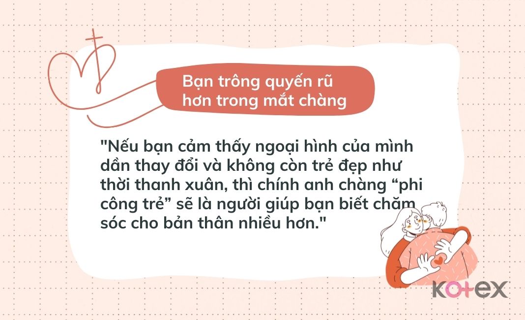 Bạn trông quyến rũ hơn trong mắt chàng