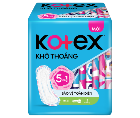 Băng Vệ Sinh Kotex® Khô Thoáng  Mặt Lưới Lụa Hóa, Siêu Mỏng Cánh, 8 Miếng