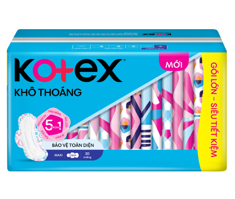 Băng Vệ Sinh Kotex® Khô Thoáng  Mặt Lưới Lụa Hóa, Siêu Mỏng Cánh, 8 Miếng